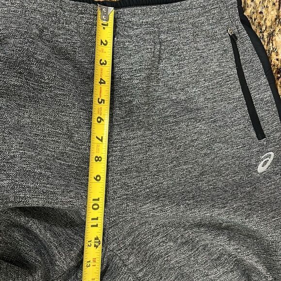 ASICS Dark Grey Heather Elastic Waistband Sweatpants Joggers Size L - Picture 8 of 8